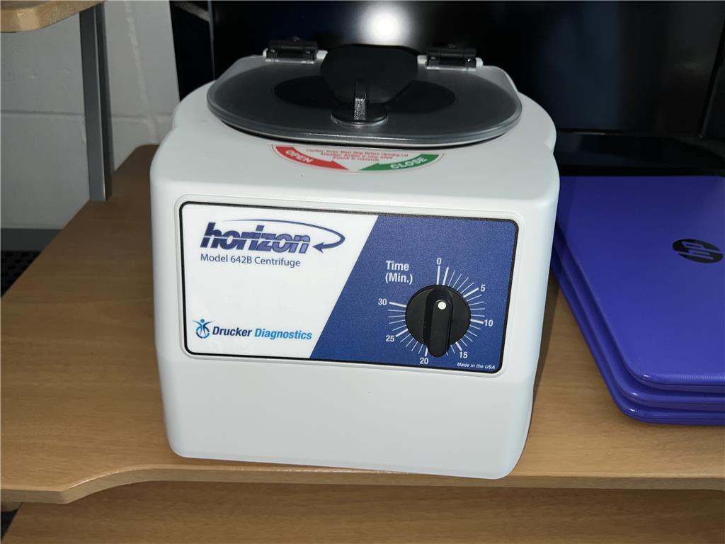 DRUCKER DIAGNOSTICS HORIZON MODEL 642B CENTRIFUGE, S/N: 160738AB276