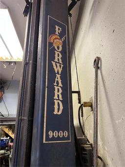 FORWARD MODEL 9000 2-POST AUTOMOTIVE LIFT, 9,000LB. CAPACITY S/N: 057EC5763