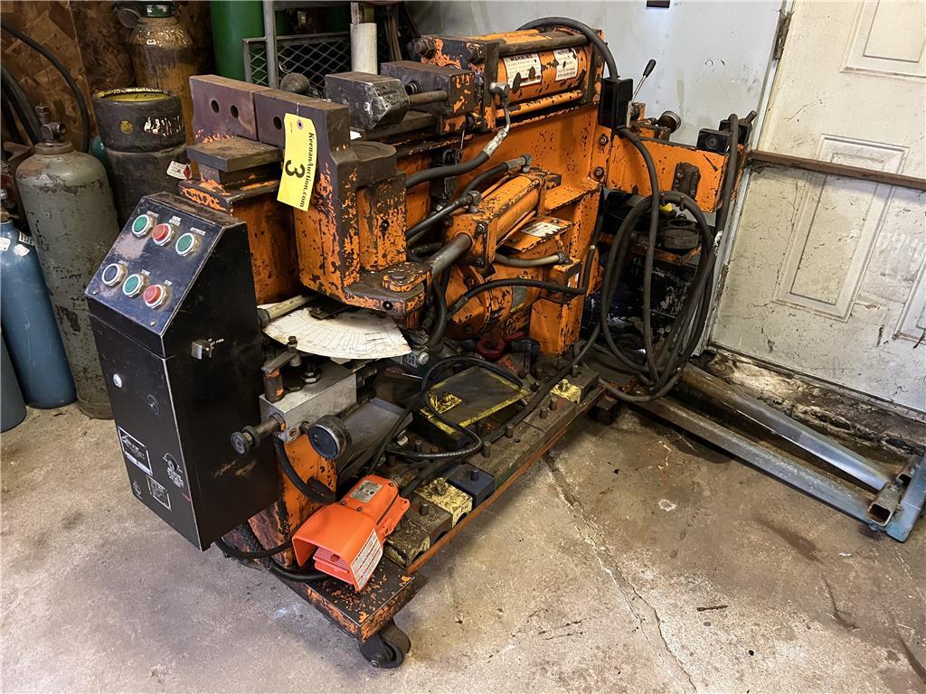 HUTH MODEL 2007 EXHAUST/PIPE BENDER, VARIOUS DIES, COLLETS, S/N: 6390