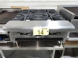 AMERICAN RANGE 24" X 35" COUNTERTOP STAINLESS STEEL CHARBROILER, NATURAL GAS, 4-BURNER