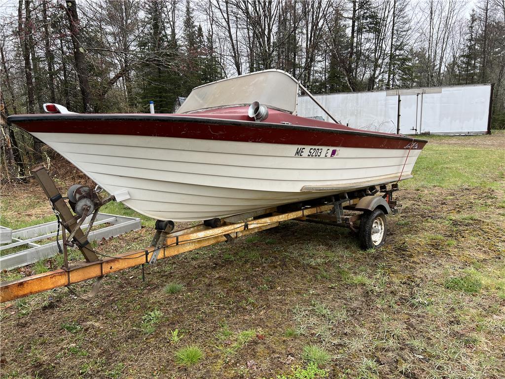 1965 LONE STAR MAYPORT 16.5' FIBERGLASS V-HULL BOAT WITH S/A TRAILER, S/N: 57710065