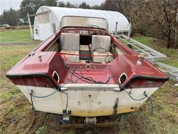 1965 LONE STAR MAYPORT 16.5' FIBERGLASS V-HULL BOAT WITH S/A TRAILER, S/N: 57710065