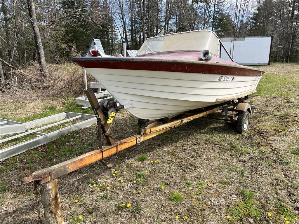 1965 LONE STAR MAYPORT 16.5' FIBERGLASS V-HULL BOAT WITH S/A TRAILER, S/N: 57710065