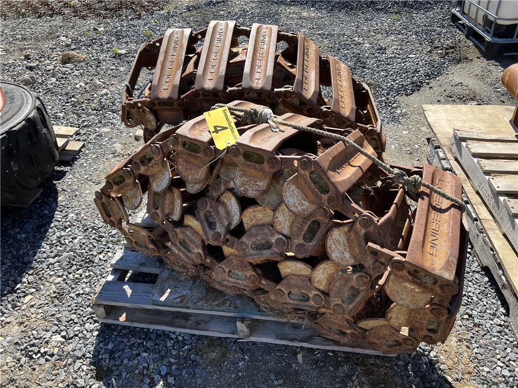 LOEGERING STEEL TRACKS F-SERIES (PAIR) FOR BOBCAT SKID STEER, FITS ANY SKID STEER WITH 12" TIRES.