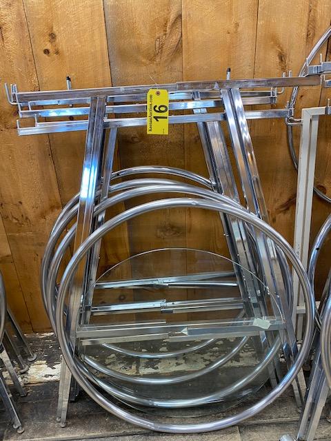 (4) 40" ROUND CHROME RACKS