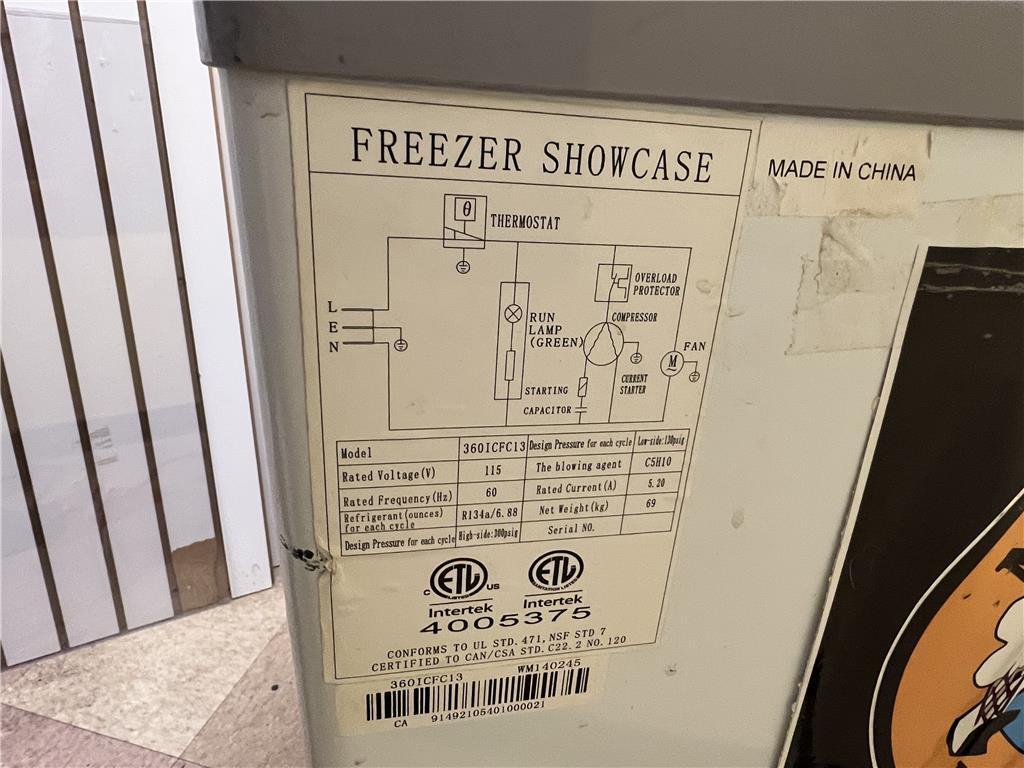 AVANTCO MODEL 360ICFC13 SLIDE TOP ICE CREAM FREEZER, LIST NEW: $699