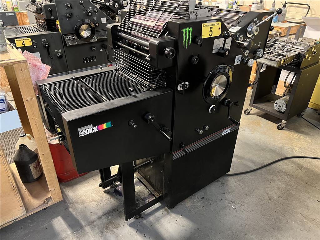 AB DICK 8820 OFFSET PRESS, S/N: 2618  W/ TOWNSEND T-51 AE SWING AWAY 2ND COLOR HEAD