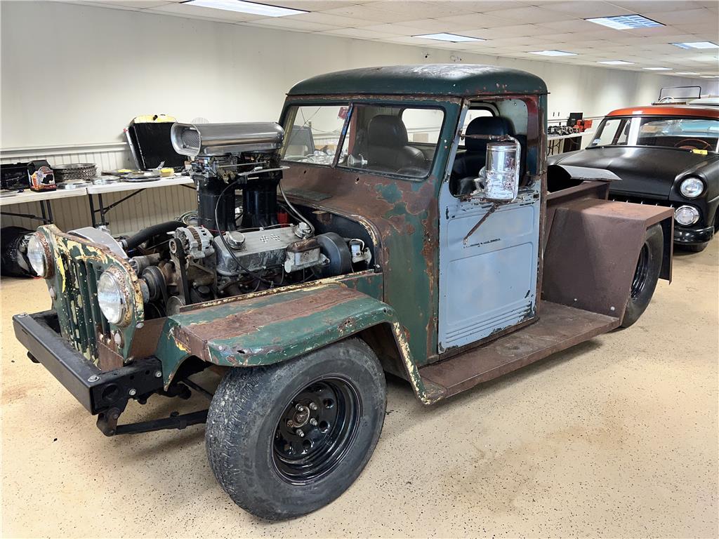 1947 WILLYS PICKUP, RAT ROD, CRAZY BUILD, 468 (454 CHEVY BORED OUT) DUAL QUAD HIGH RISE