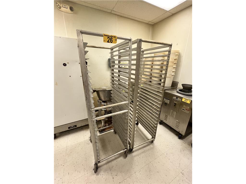 (2) LOCKWOOD ALUMINUM SHEET PAN RACKS, 24-PAN