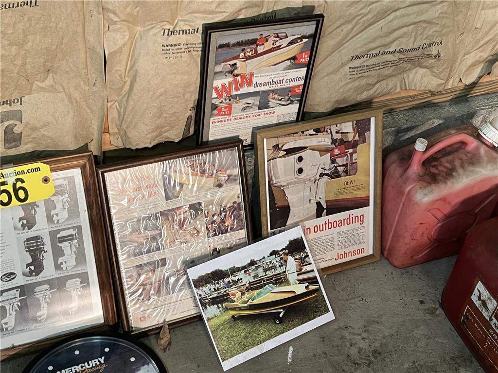 LOT: ASSORTED ADVERTISING, MAGAZINES, CLOCK