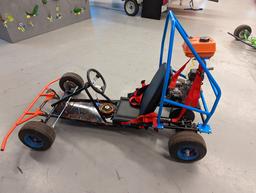 CUSTOM GO-KART, 6.5HP PREDATOR GAS ENGINE, CHAIN & CLUTCH DRIVE, CUSTOM HIGH FLOW EXHAUST