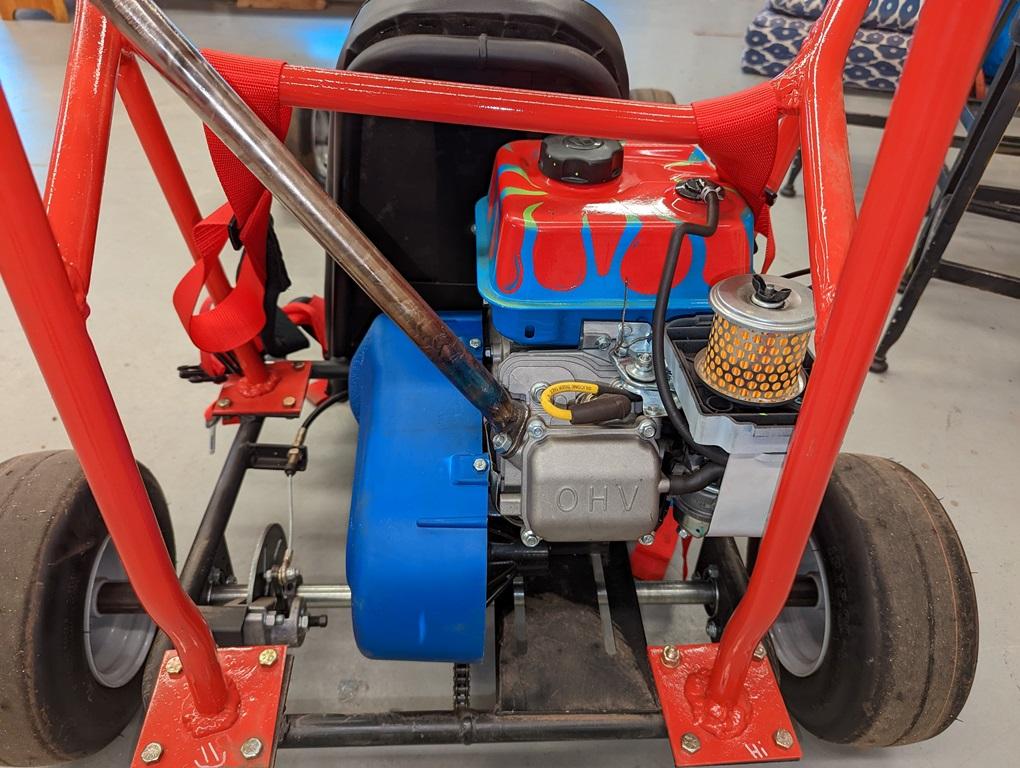 CUSTOM GO-KART, 6.5HP PREDATOR GAS ENGINE, CVT TRANSMISSION, CUSTOM HIGH FLOW EXHAUST