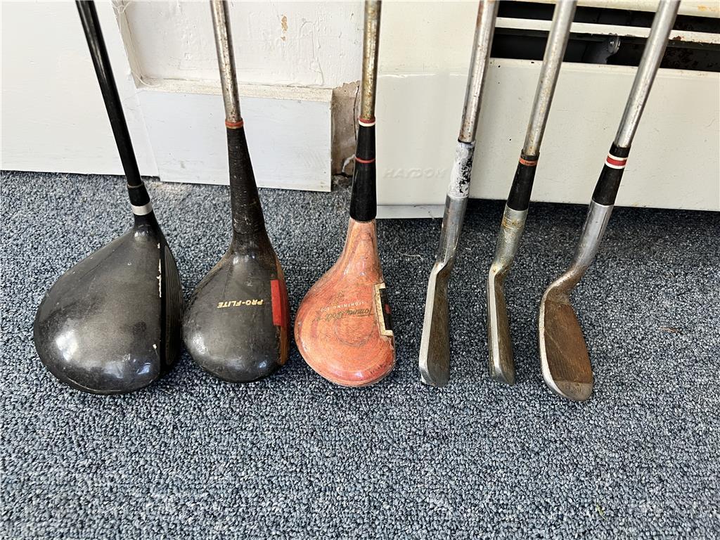 LOT OF 6-GOLF CLUBS, 3-DRIVERS, 3-IRONS