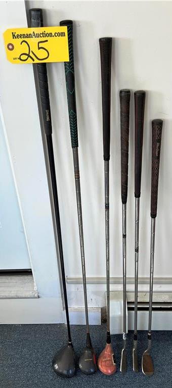 LOT OF 6-GOLF CLUBS, 3-DRIVERS, 3-IRONS