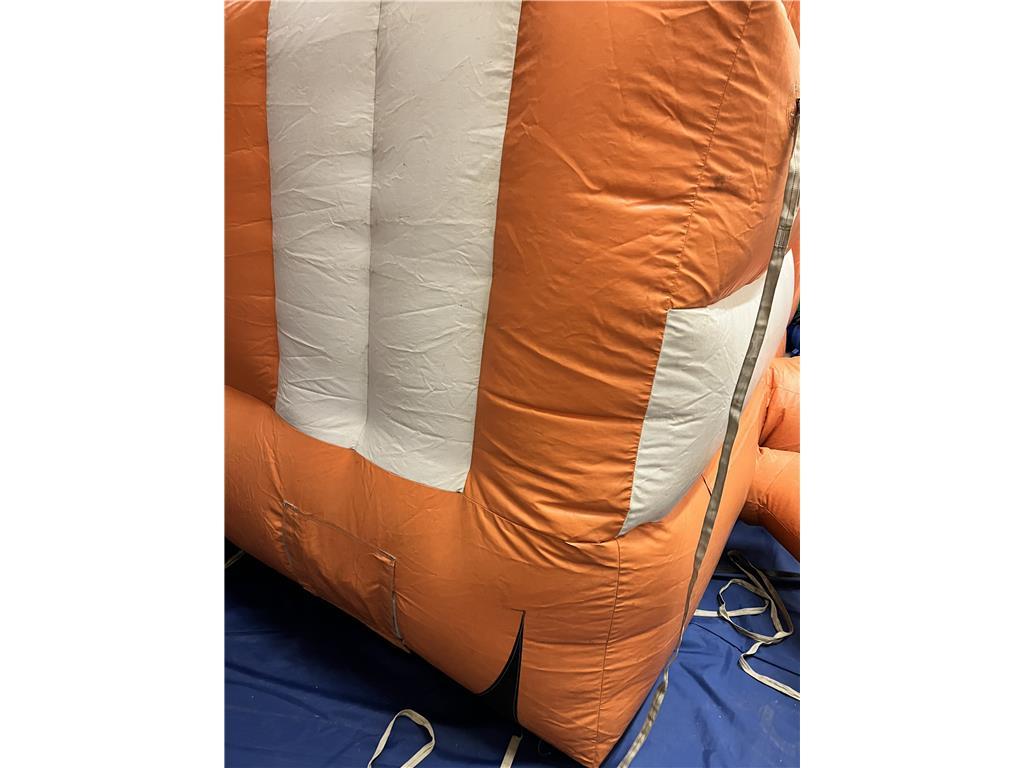 TIGER BOUNCE HOUSE WITH SLIDE & BLOWER, 18'W X 13'D X 13'H, FROM HEAD TO TAIL: 28'W