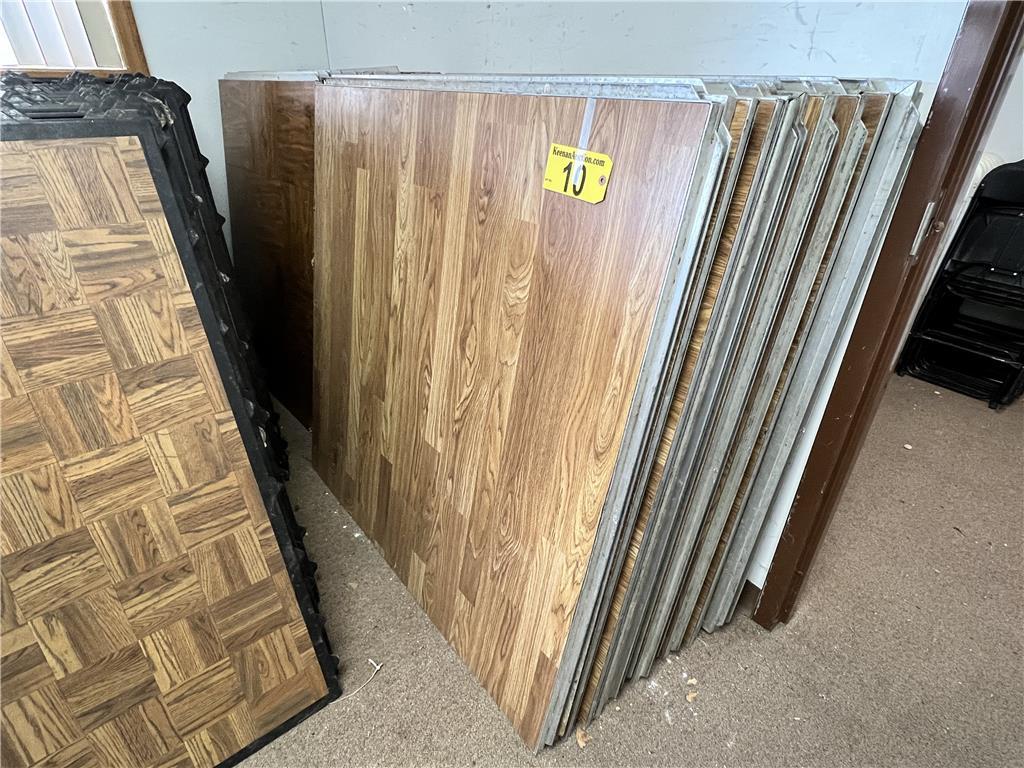 LOT: (39) SECTIONS DANCE FLOOR - (20) 4' X 3', (19) 4' X 4'