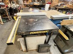 POWERMATIC 10" TABLE SAW WITH JESSEM TOOL CO. SLIDING TABLE, PNEUMATIC FENCE, 52" EXTENSION TABLE