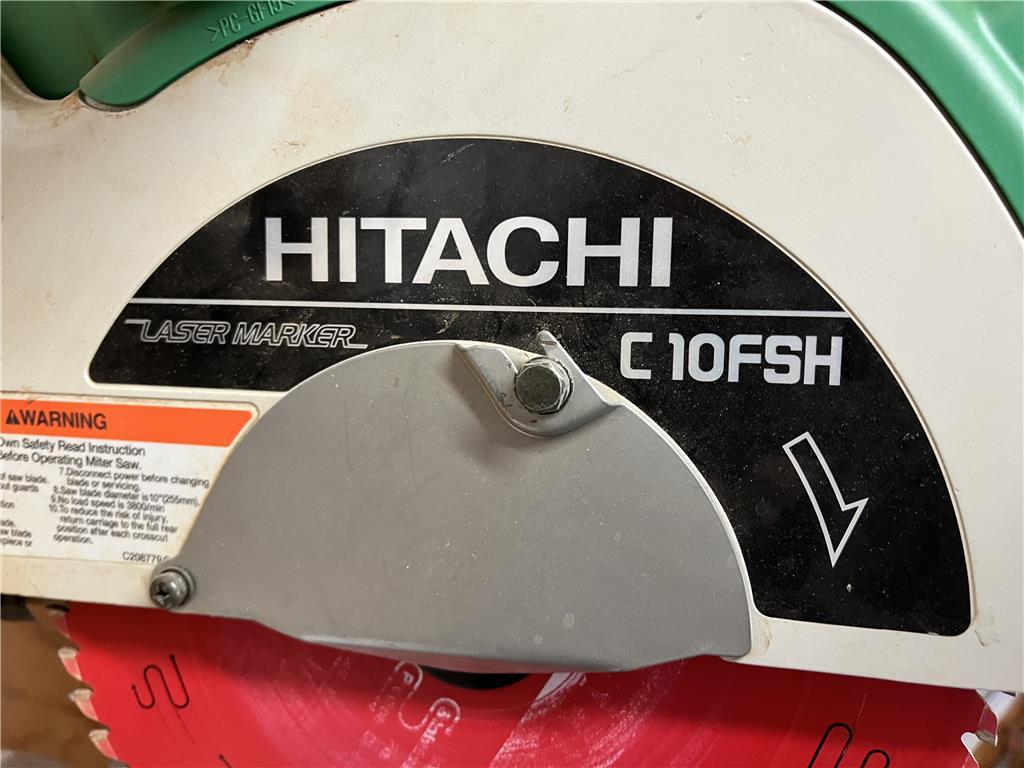 HITACHI MODEL C10FSH SLIDING COMPOUND MITER SAW W/LASER GUIDE