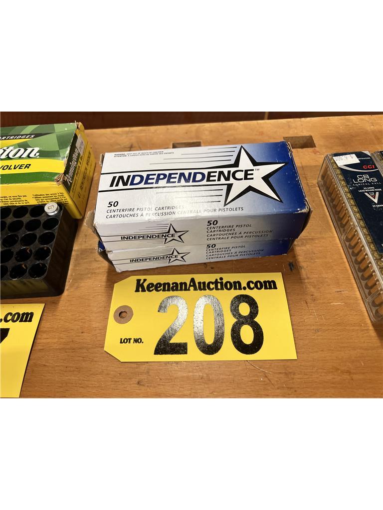 LOT: (100) INDEPENDENCE 380 AUTO 95 GR. FMJ PISTOL CARTRIDGES