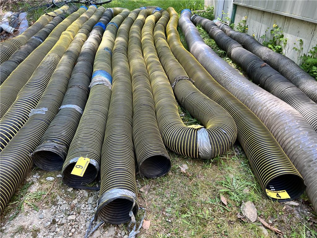 4-SECTIONS OF 8" X 25' DUCT HOSE, OVERALL LENGTH 100'