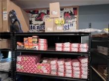 LOT OF ASSORTED AUTO PARTS ON 3-SHELVES: