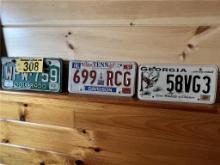 LOT OF (5) ASSORTED LICENSE PLATES
