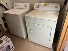 WHIRLPOOL TOP LOAD WASHER & FRONT LOAD DRYER