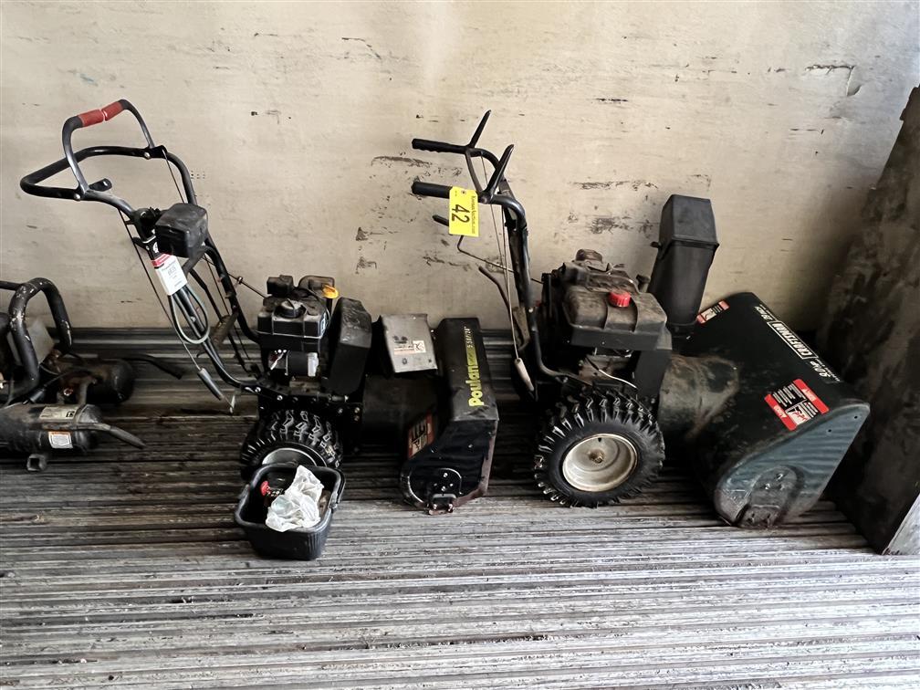 BID PRICE X 2 - (2) SNOW BLOWERS: POULAN 24" 5.5HP & CRAFTSMAN 29" 9HP