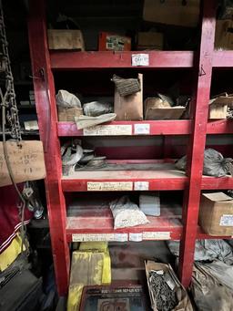 CHAIN CONTENTS ON RED SHELVING: CAMPBELL, AQUILINE, ICC & OTHERS