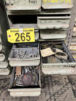 LOT: 11-ASSORTED PARTS CABINETS & CONTENTS: AUTOMOTIVE HARDWARE, FITTINGS, BALL BEARINGS, BOLTS