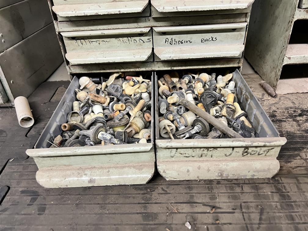 LOT: 11-ASSORTED PARTS CABINETS & CONTENTS: AUTOMOTIVE HARDWARE, FITTINGS, BALL BEARINGS, BOLTS