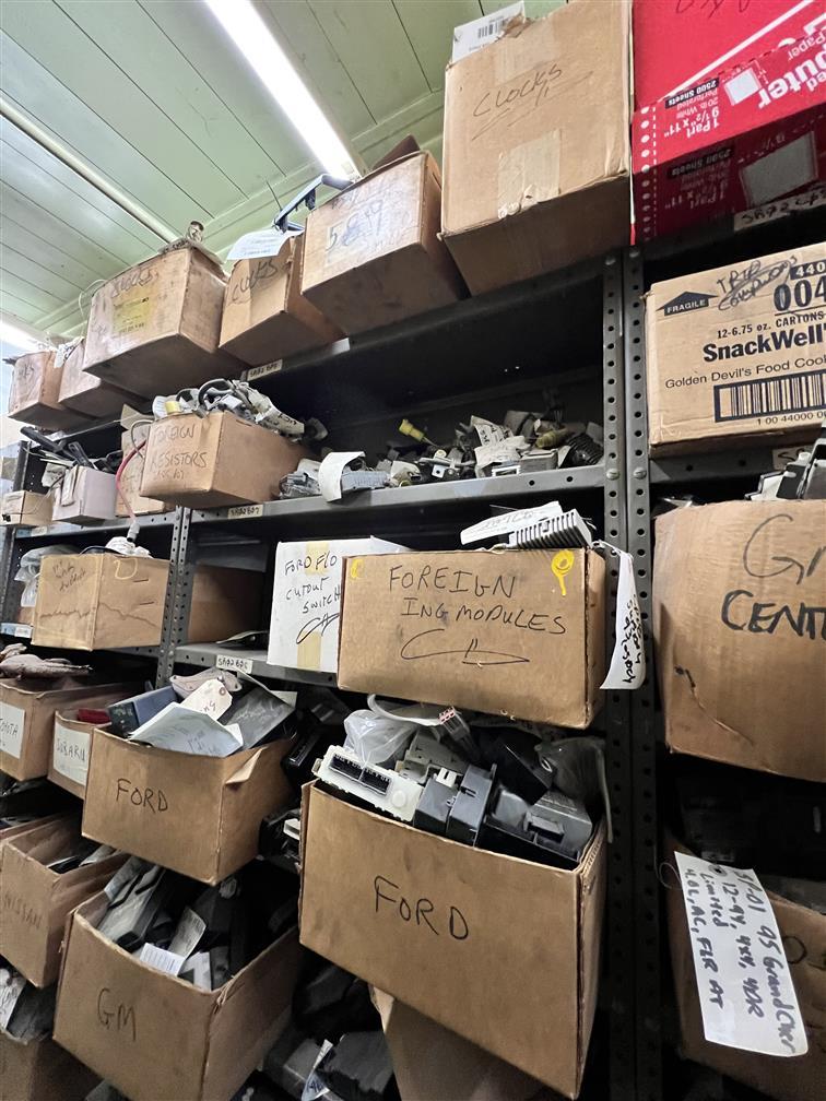 LOT: AUTOMOTIVE PARTS INVENTORY ON 11-PARTS RACKS