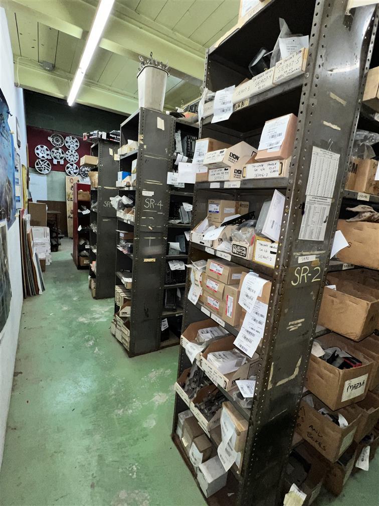 LOT: AUTOMOTIVE PARTS INVENTORY ON 3-PARTS RACKS