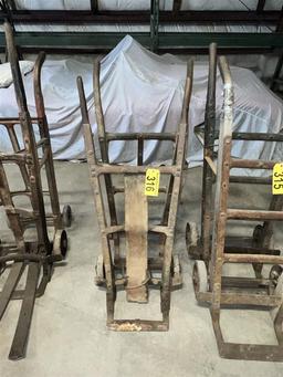 BID PRICE X 2 - (2) ANTIQUE 2-WHEEL HAND TRUCKS