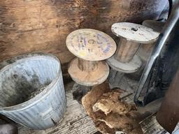 LOT: 13-ASSORTED BARRELS, WOODEN BOXES, REELS, STEEL BOXES