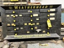 WEATHERHEAD 16-DRAWER PARTS CABINET & CONTENTS: ASSORTED LUG CAPS