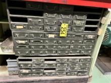 LOT: (4) 24-DRAWER PARTS CABINETS & CONTENTS, MISSING 12-DRAWERS