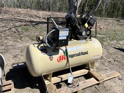 INGERSOLL-RAND HORIZONTAL AIR COMPRESSOR, 175 PSI, 120-GALLON, MODEL: TS15