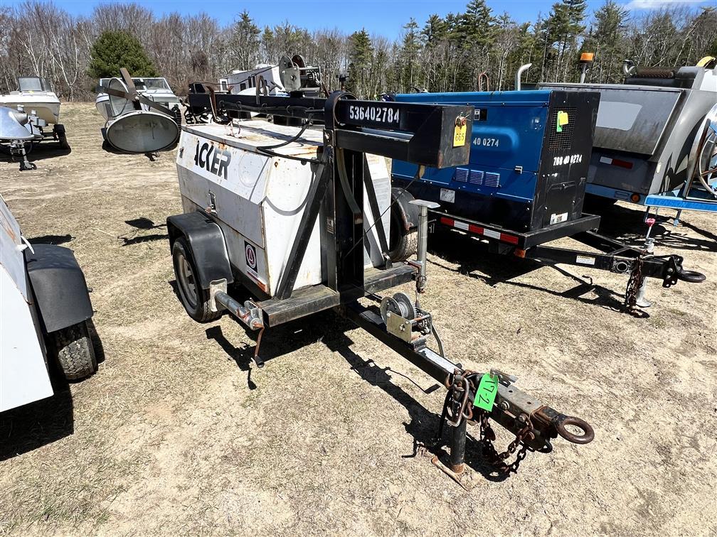 ALLMAND NIGHT LIGHT PRO NL7.5 LIGHT TOWER, 96 HOURS (NEW METER), S/A TRAILER MOUNTED, VIN: UNKNOWN