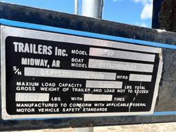 TRAILERS INC C-19 S/A BOAT TRAILER, VIN: 1L8T1201XI1S47869 FOR 18' BAYLINER
