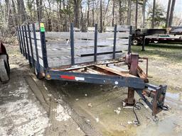 HOMEMADE 8' X 14' TANDEM AXLE TRAILER W/ HITCH, VIN: UNKNOWN