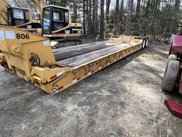 2002 EAGER BEAVER 35GSL T/A GOOSENECK FLATBED TRAILER, YELLOW, VIN: 112SCZ4272L059793