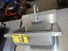 MIX RITE 18" S/S HAND SINK, MODEL MRS-HS-18