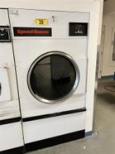 SPEED QUEEN MODEL ST075LEF6A2W01 75LB. COMMERCIAL DRYER, S/N: 1311028234, LPG