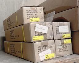 LOT OF 5 NEW BOXES OF VIMA PVC BLINDS - 6 PER BOX