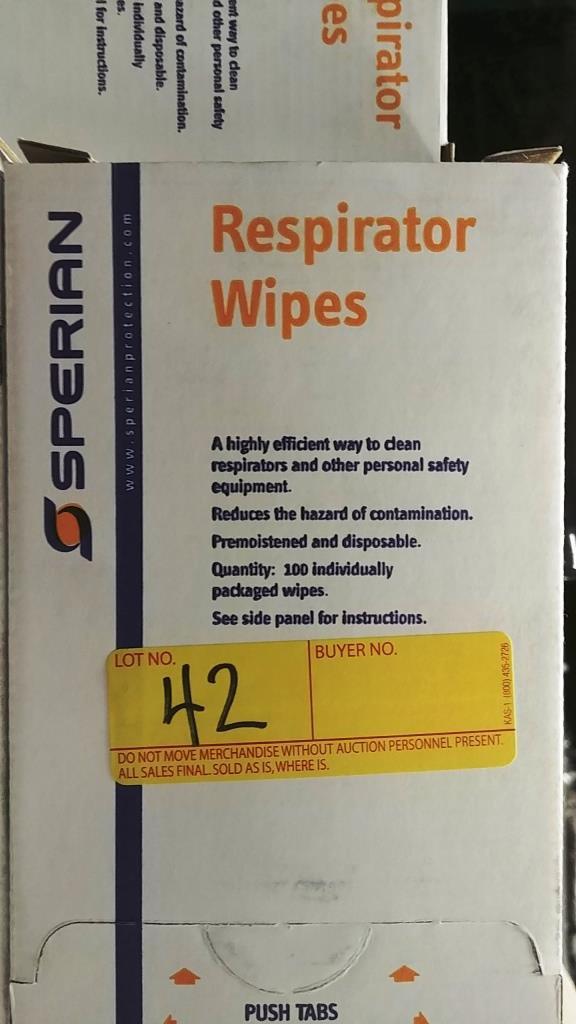 5 BOXES OF NEW SPERIAN RESPIRATOR WIPES