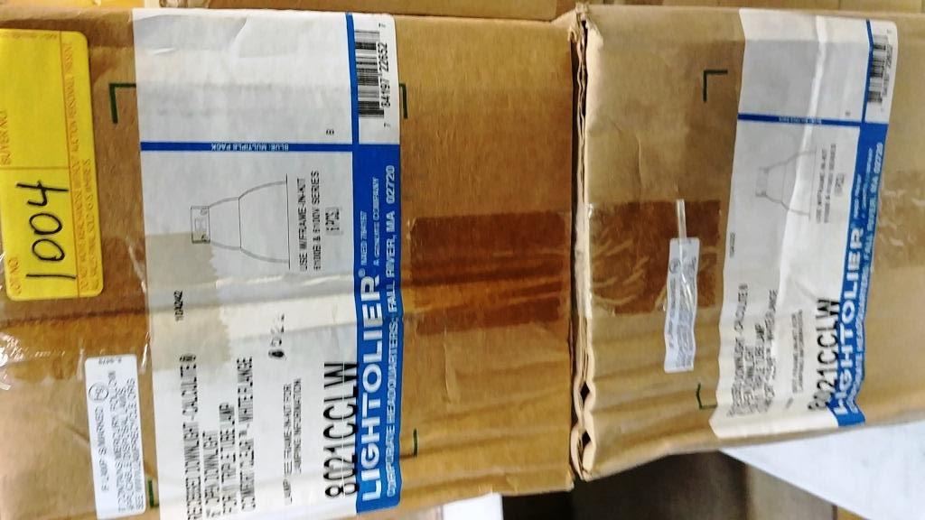 10 BOXES OF PHILIPS LIGHTOLIER FIXTURES/HARDWARE