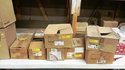 14 BOXES OF PRESCOLITE LIGHTING FIXTURES AND HARDWARE