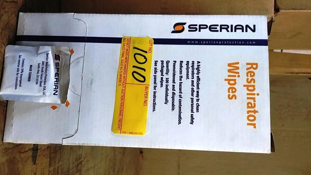 5 BOXES OF NEW SPERIAN RESPIRATOR WIPES