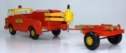 VINTAGE NY-LINT POWER & LIGHT TRUCK WITH TRAILER & DRILL